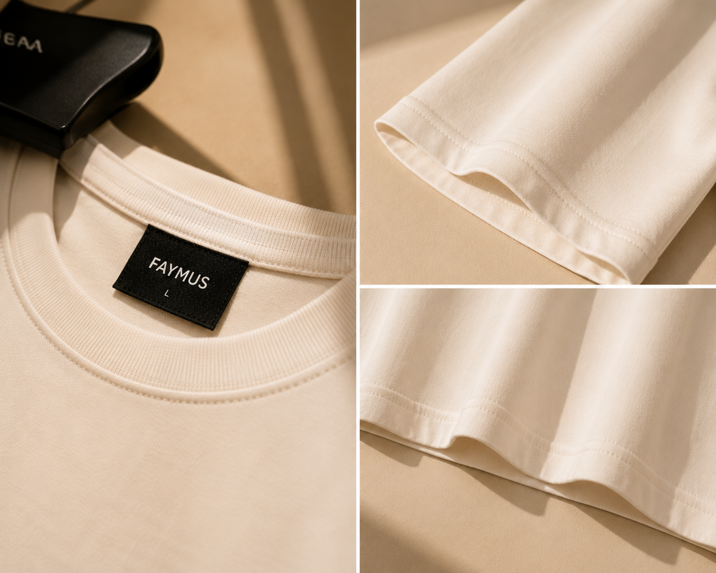 FAYMUS Script Oversized Tee WHITE