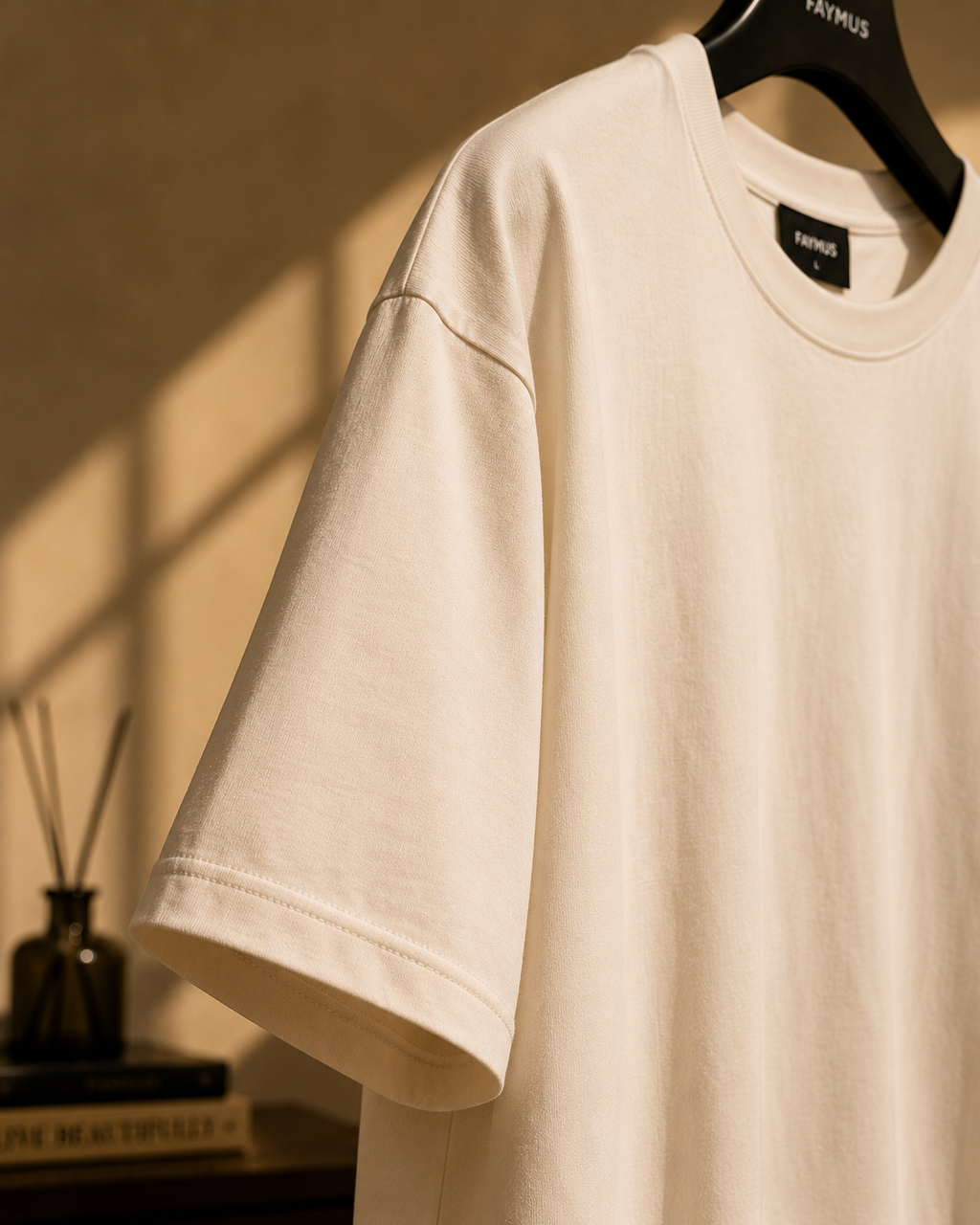 FAYMUS Script Oversized Tee WHITE