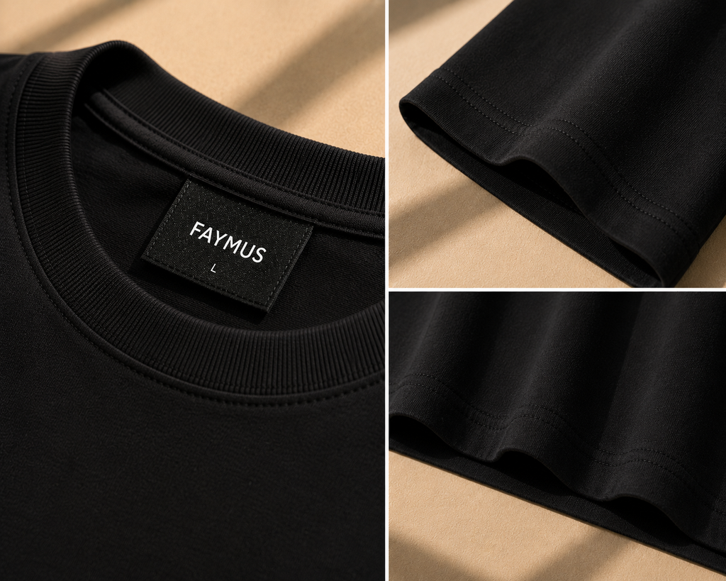 FAYMUS Script Oversized Tee BLACK