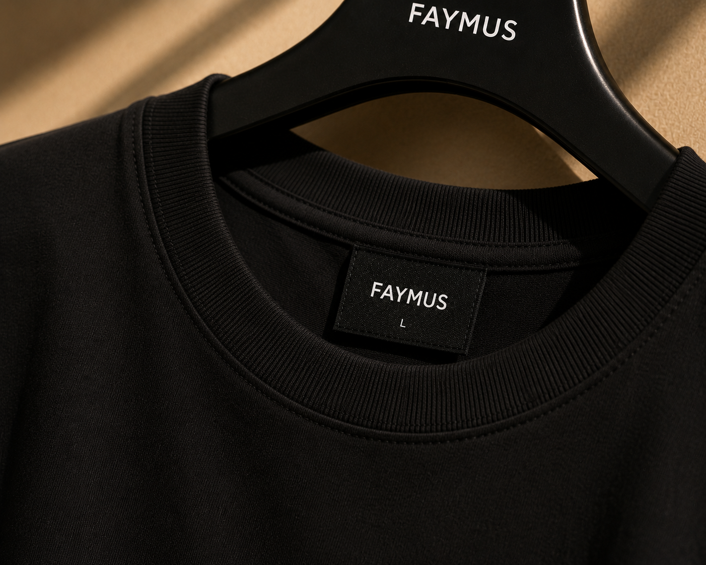 FAYMUS Script Oversized Tee BLACK