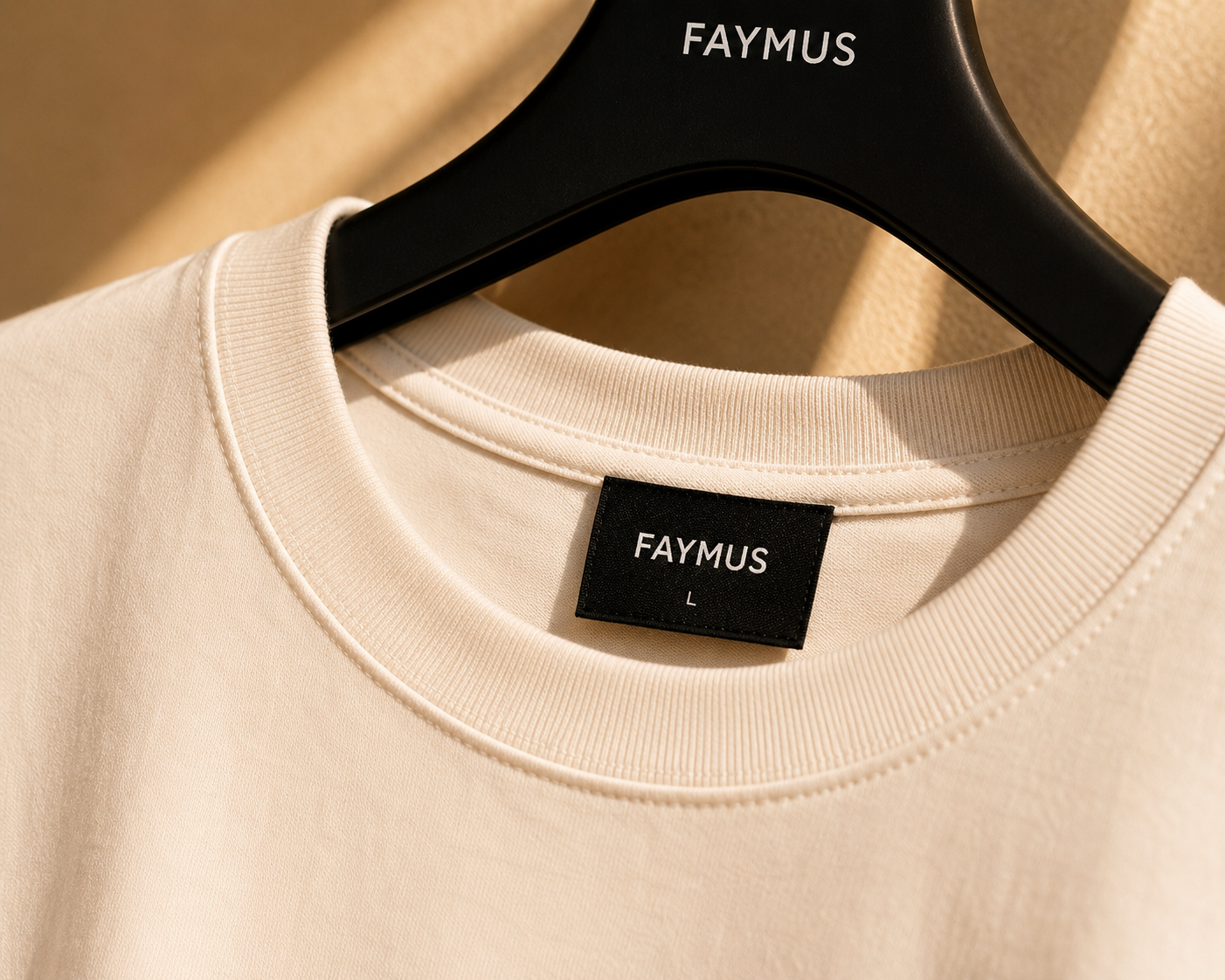 FAYMUS Script Oversized Tee WHITE